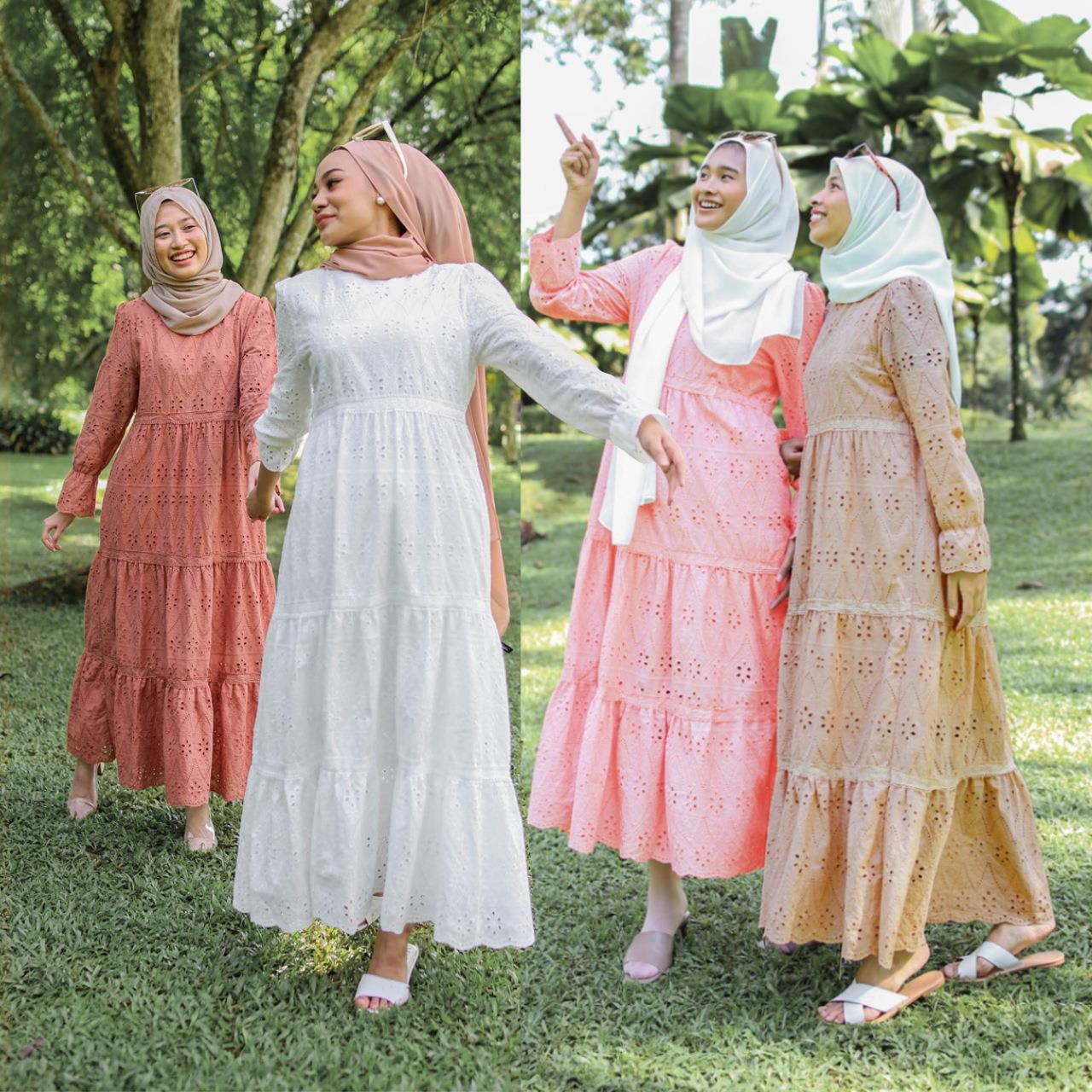 Ethnic Fashion Collection - Indonesian Hollow Lace Dress Women's Wear
