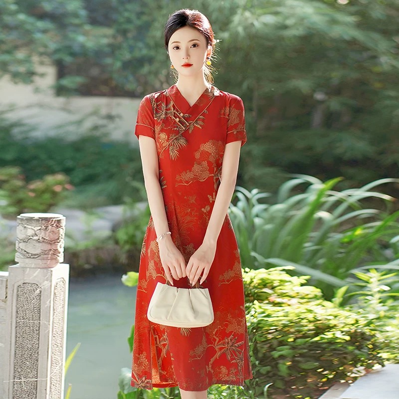 Vietnam Aodai Cheongsam Vintag - Ao Dai Vietnam Dress 评论和价格