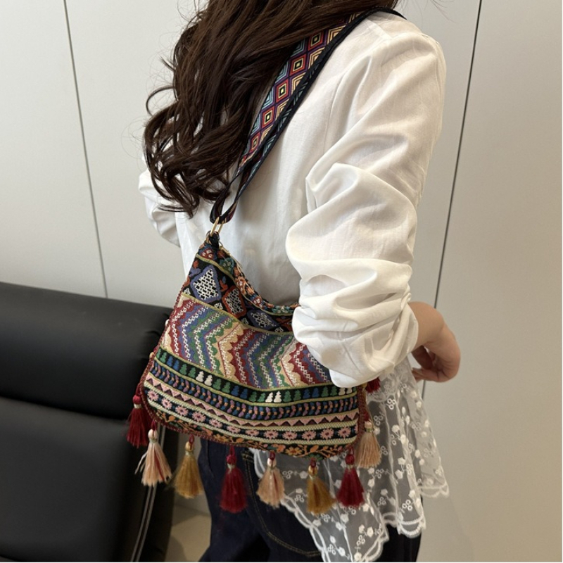 Bohemian Ethnic Pattern Tassel - Ethnic Boho Fashion 评论和价格