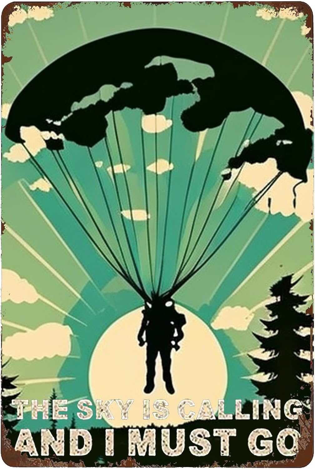 Y1,Skydiving Adventure Tin Sig - Ethnic Fashion Collection 评论和价格
