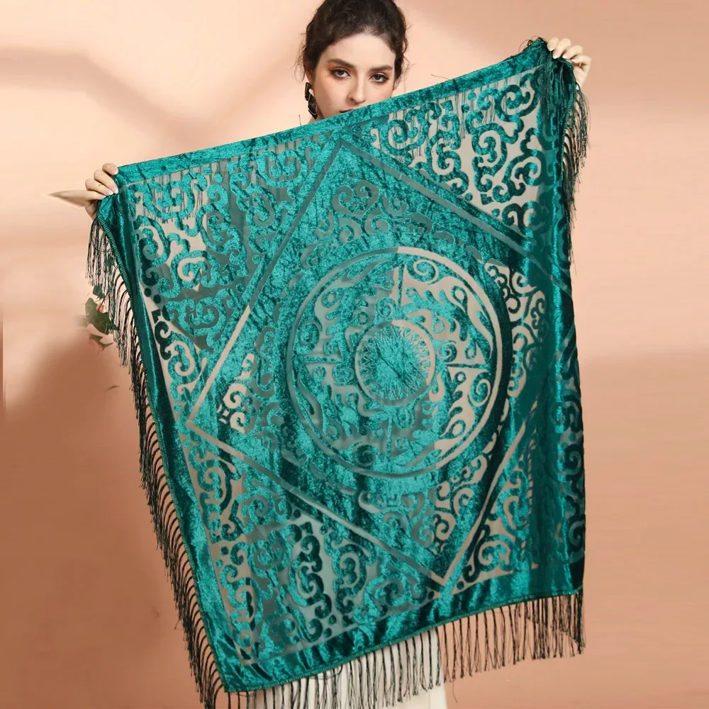AW25 Velvet Jacquard Shawl wit - Ethnic Fashion Collection 评论和价格
