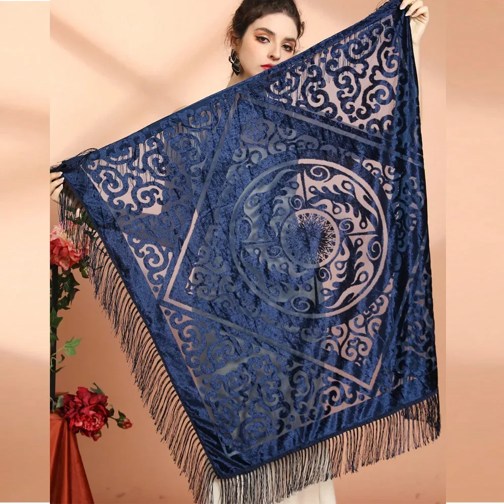 AW25 Velvet Jacquard Shawl wit - Ethnic Fashion Collection 评论和价格
